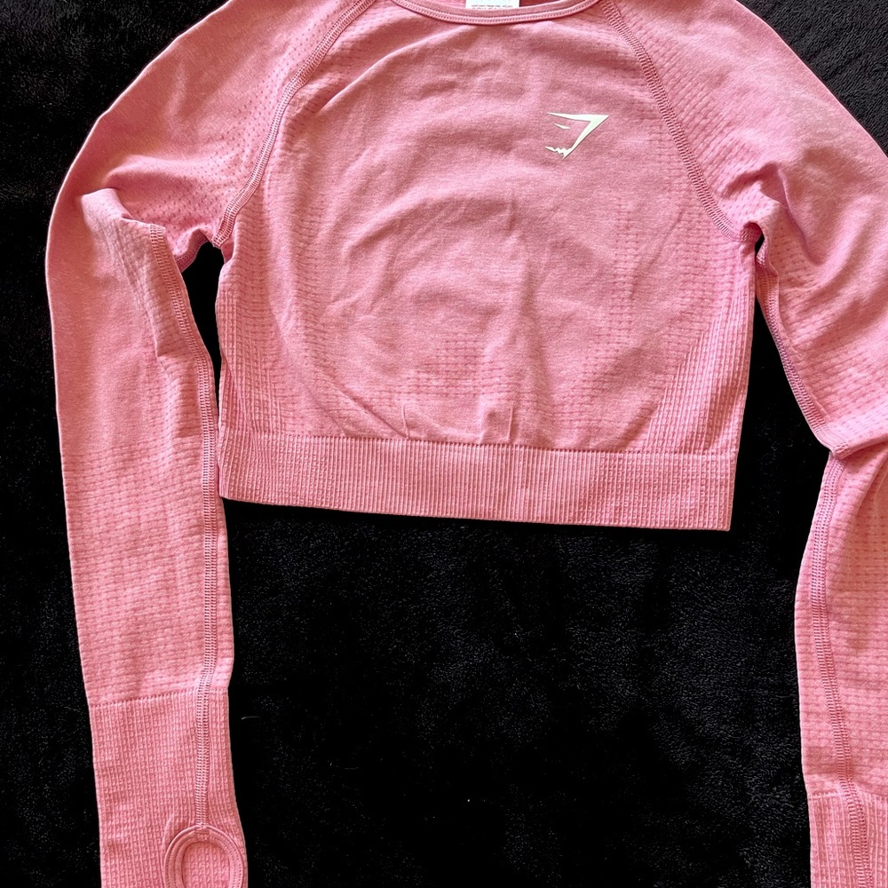 Gymshark pink cropped long sleeve